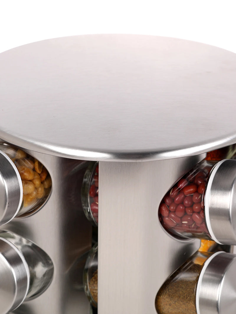 Vendedor IndicadoPorta Tempero Condimento Prata Giratório 12.Potes