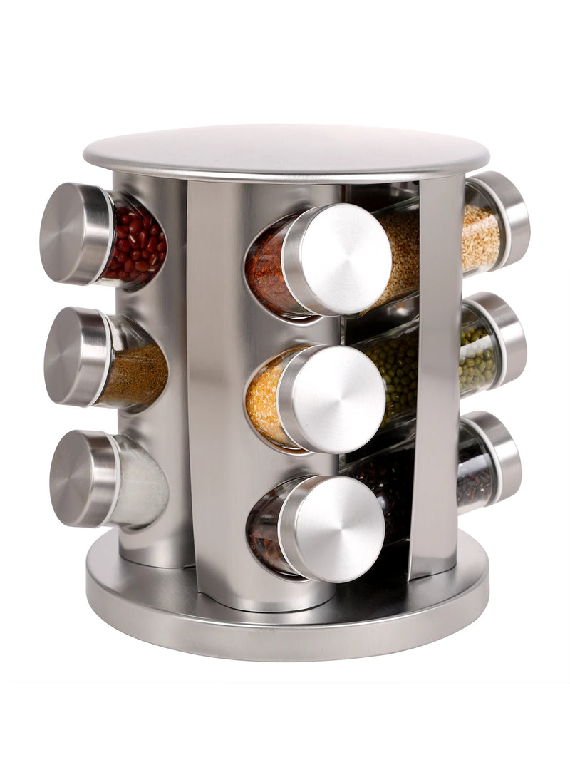 Vendedor IndicadoPorta Tempero Condimento Prata Giratório 12.Potes