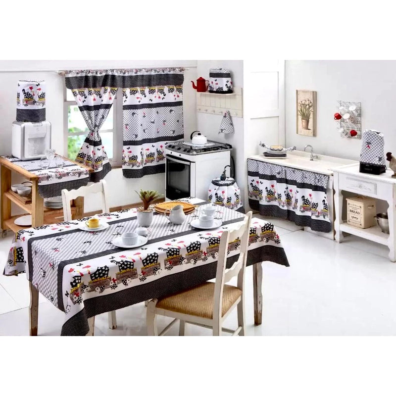 KIT 01 Jogo de Cozinha Tergal 8 Peças COMPLETO - Promoção!