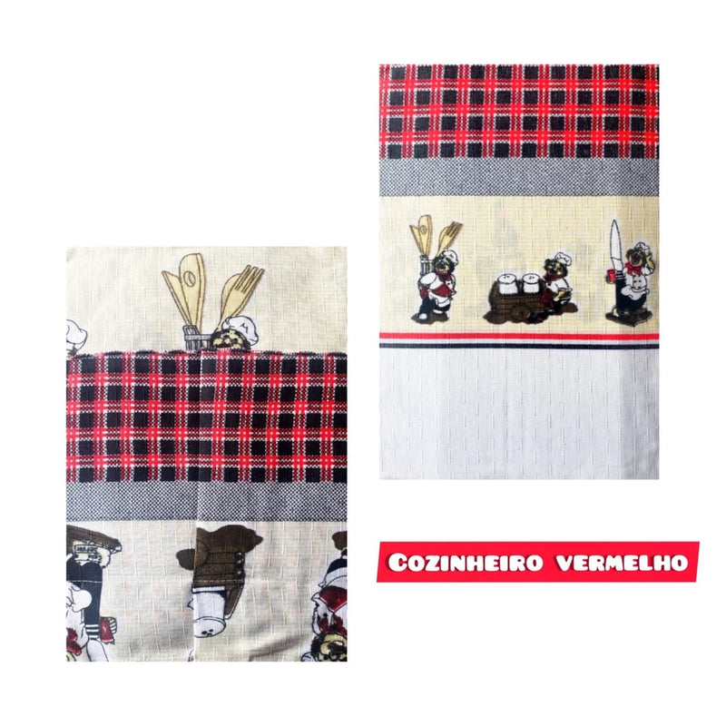 KIT 01 Jogo de Cozinha Tergal 8 Peças COMPLETO - Promoção!