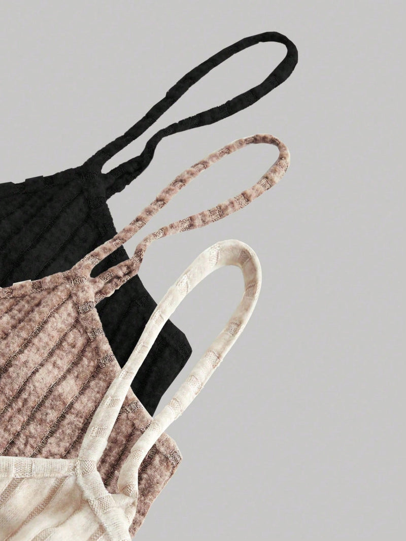 Chiquease 3 Peças/Conjunto Regatas De Cor Sólida