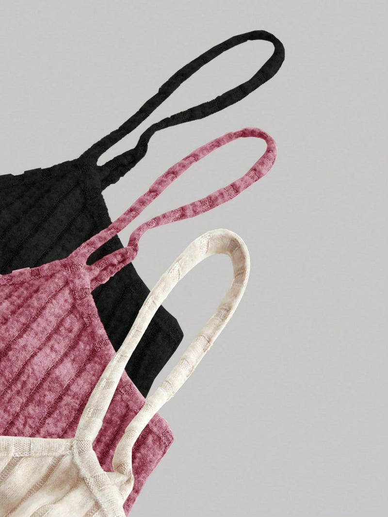 Chiquease 3 Peças/Conjunto Regatas De Cor Sólida