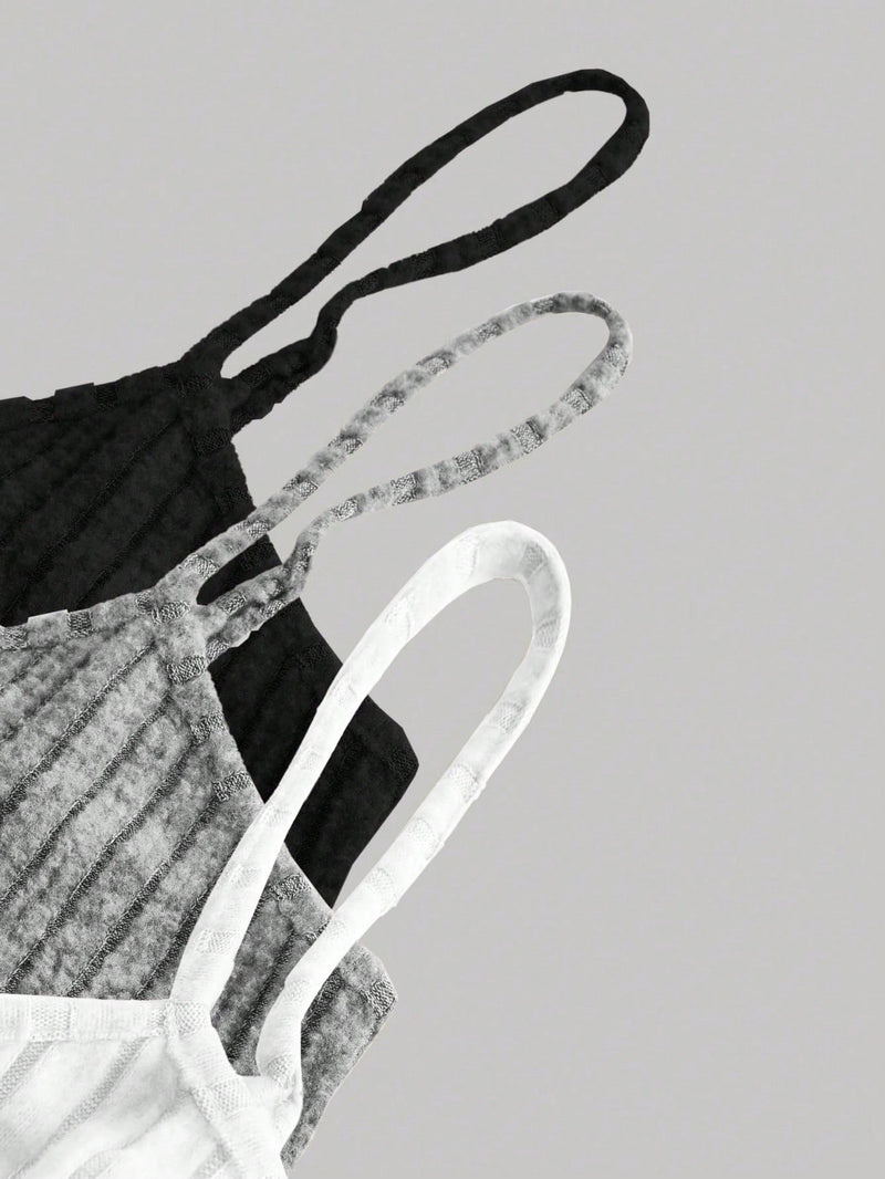 Chiquease 3 Peças/Conjunto Regatas De Cor Sólida