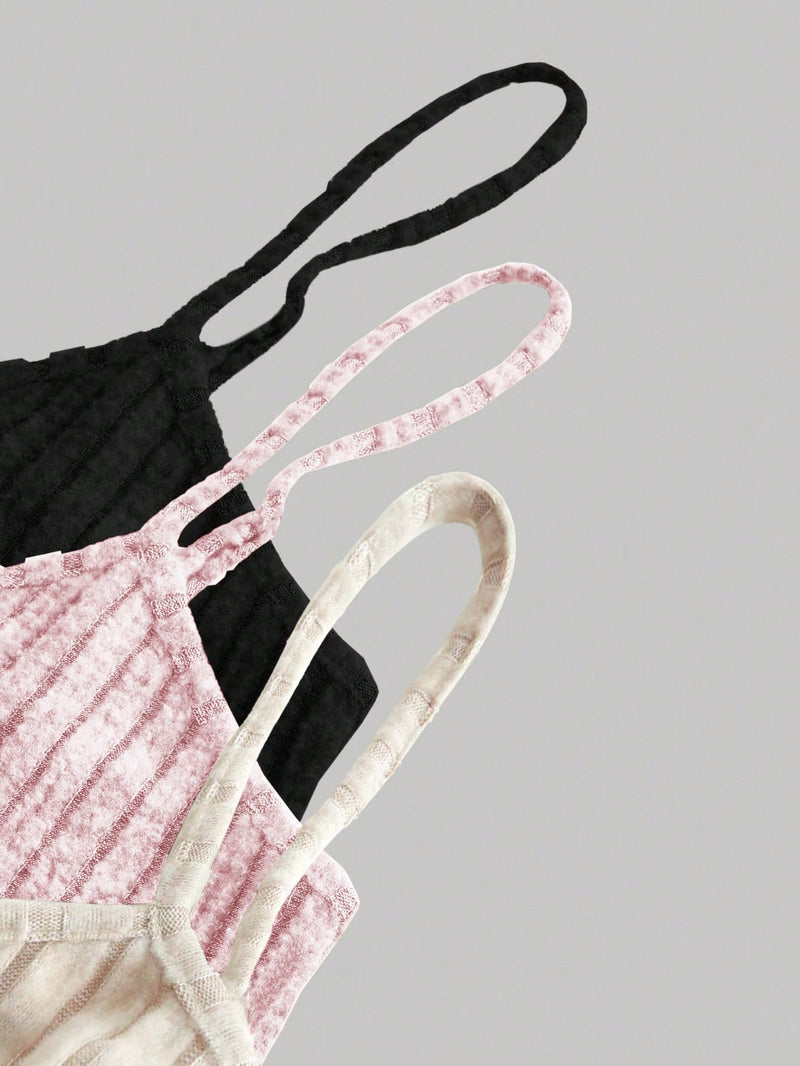 Chiquease 3 Peças/Conjunto Regatas De Cor Sólida