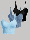 Chiquease 3 Peças/Conjunto Regatas De Cor Sólida