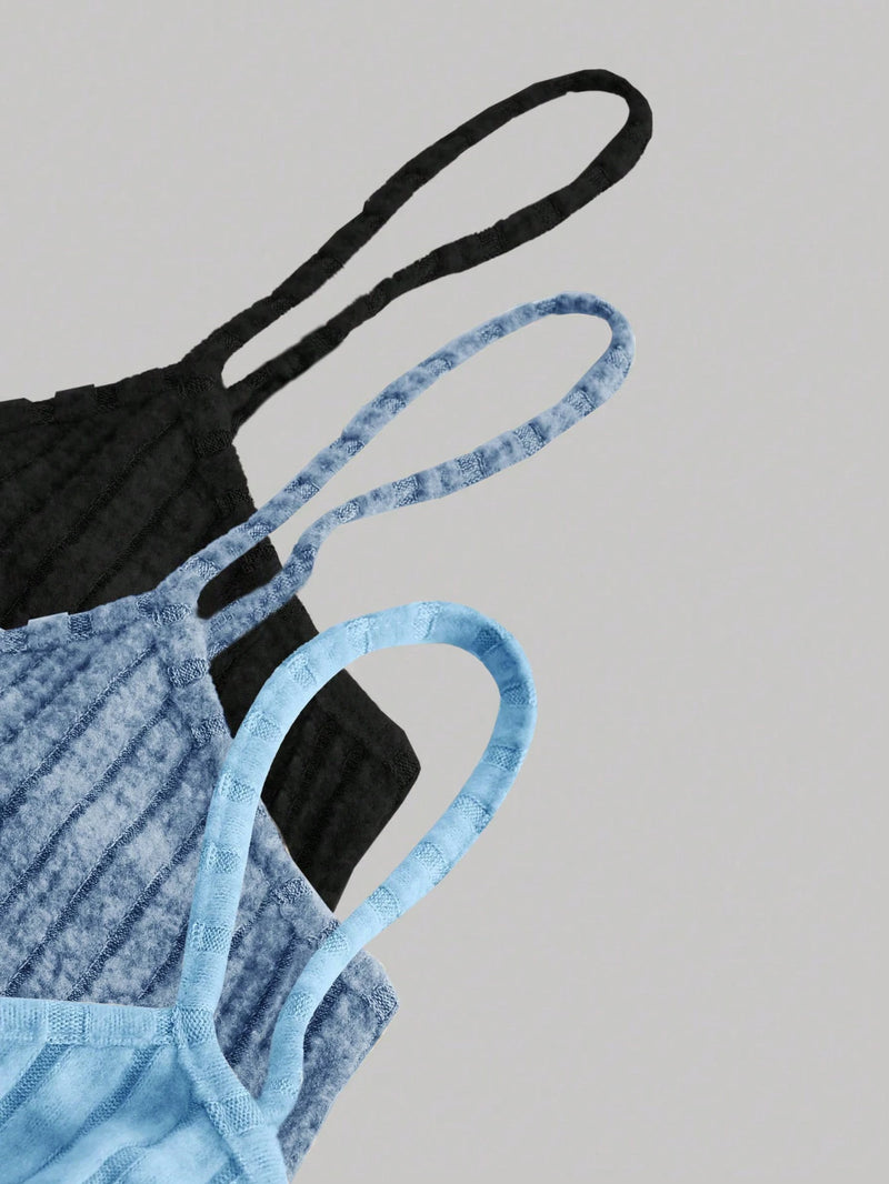 Chiquease 3 Peças/Conjunto Regatas De Cor Sólida