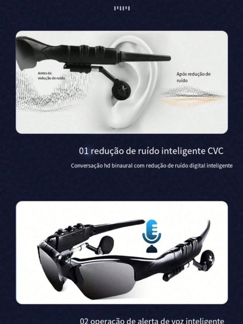 Bluetooth, óculos para ouvir, cantar, ligar, navegar, fones de ouvido inteligentes sem fio polarizados, dirigir, óculos de sol, óculos multifuncionais