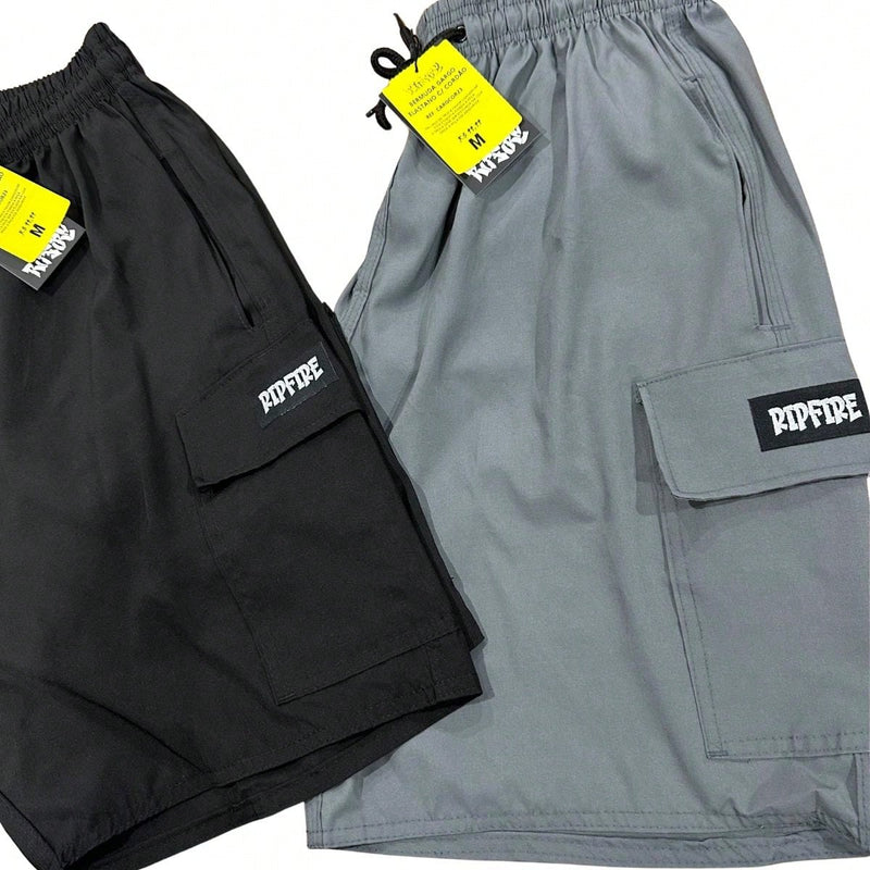 Vendedor IndicadoKit com 2 Bermuda Cargo Masculina 5 Bolsos Skate Ripfire Tac Tel com Elastano