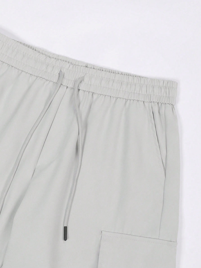 Manfinity Homme Shorts Utilitária Masculina com Vários Bolsos, Shorts Casual Versátil e na Moda