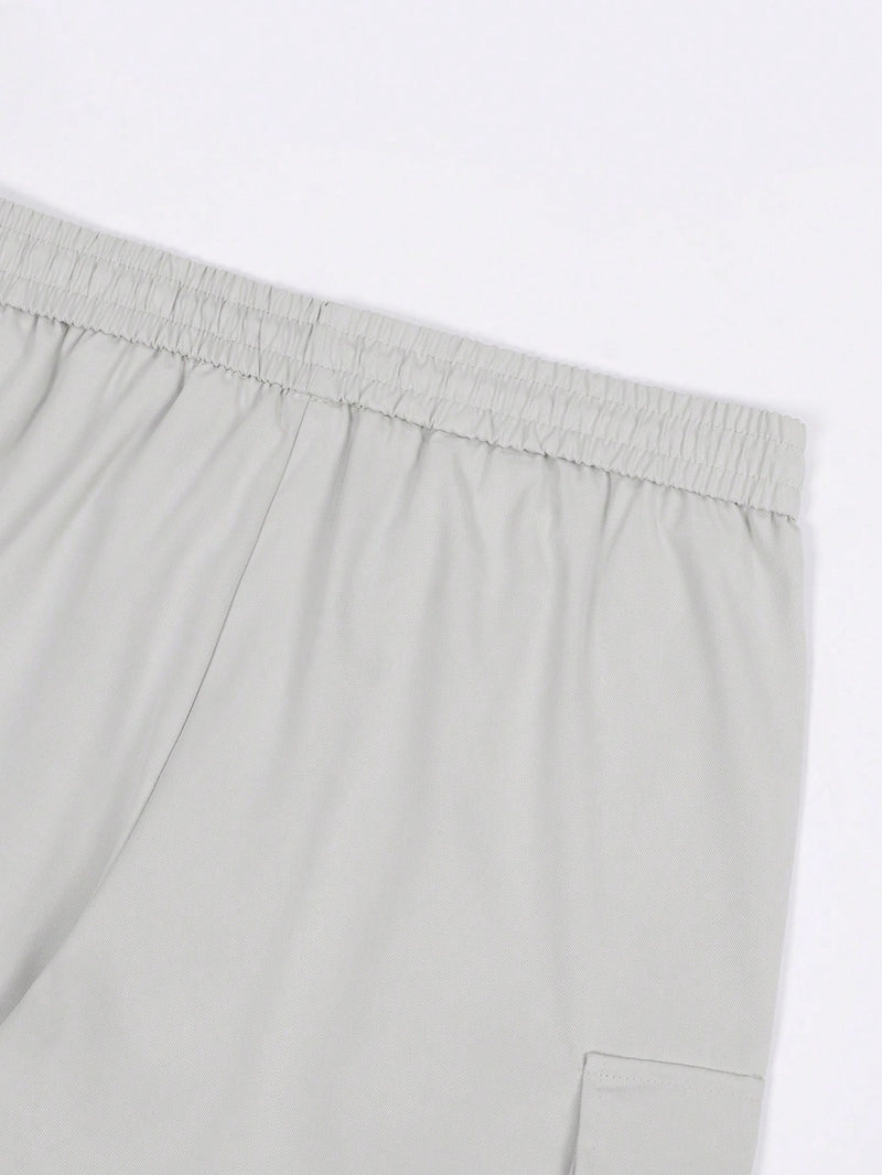 Manfinity Homme Shorts Utilitária Masculina com Vários Bolsos, Shorts Casual Versátil e na Moda