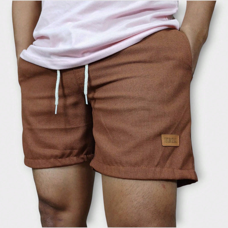 Vendedor IndicadoKit 5 Shorts De Linho Premium Bermuda Mauricinho Masculino Casual Basico Confortavel Detalhe Etiqueta De Couro