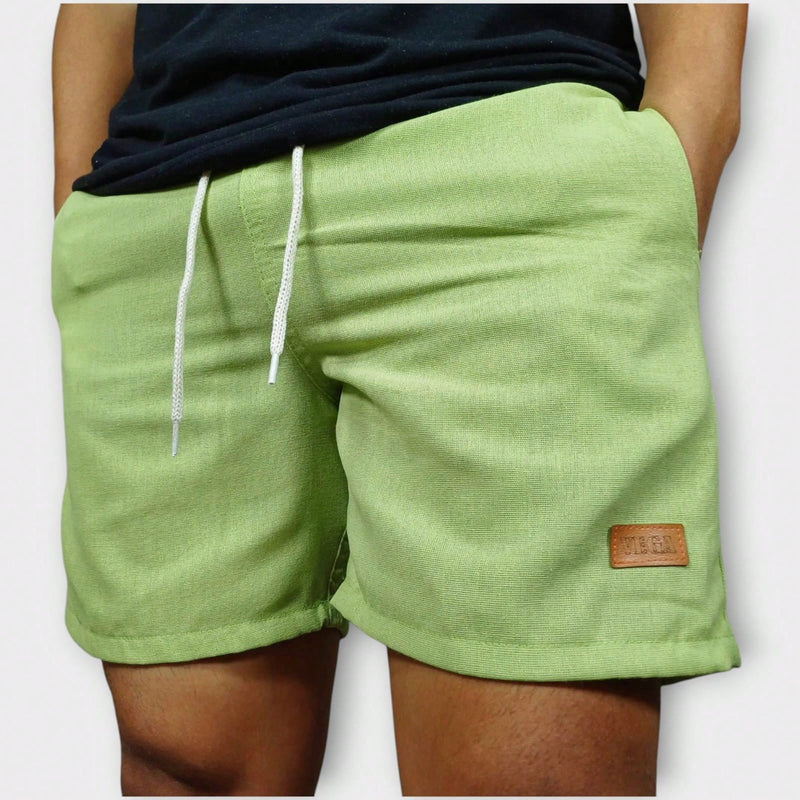 Vendedor IndicadoKit 5 Shorts De Linho Premium Bermuda Mauricinho Masculino Casual Basico Confortavel Detalhe Etiqueta De Couro