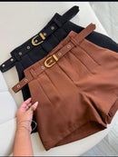 Vendedor IndicadoShort Alfaiataria Feminino Com Cinto E Bolso Cinto Finho
