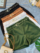 Vendedor IndicadoShort Alfaiataria Feminino Com Cinto E Bolso Cinto Finho