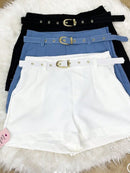 Vendedor IndicadoShort Alfaiataria Feminino Com Cinto E Bolso Cinto Finho