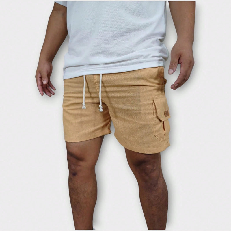 Vendedor IndicadoKit 5 Shorts Cargo De Linho Premium Shorts Mauricinho Masculino Casual Basico Confortavel Detalhe Etiqueta De Couro