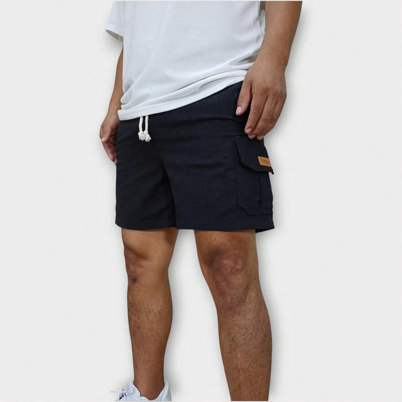 Vendedor IndicadoKit 5 Shorts Cargo De Linho Premium Shorts Mauricinho Masculino Casual Basico Confortavel Detalhe Etiqueta De Couro