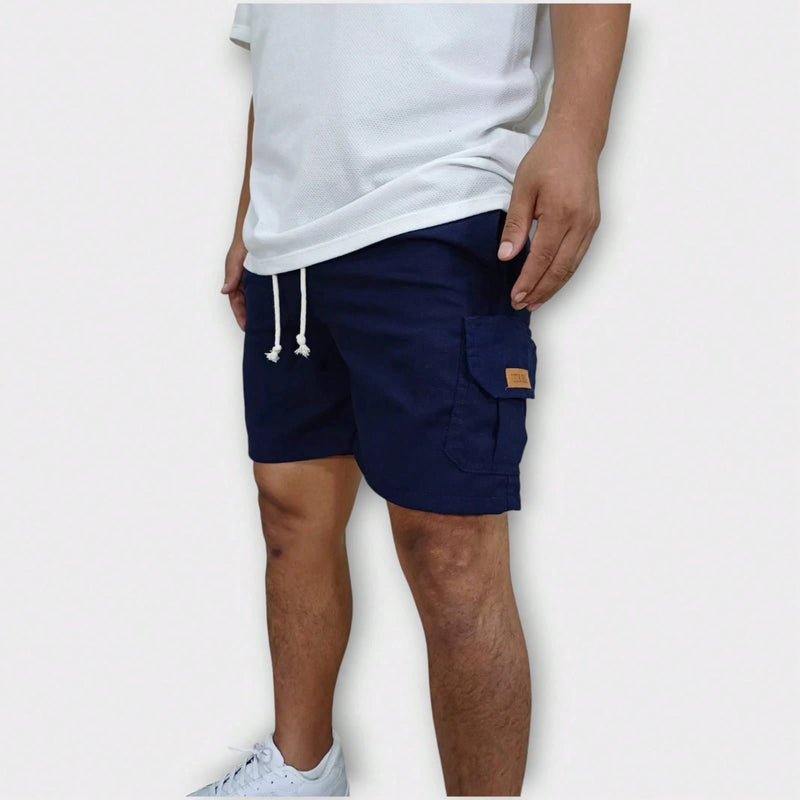 Vendedor IndicadoKit 5 Shorts Cargo De Linho Premium Shorts Mauricinho Masculino Casual Basico Confortavel Detalhe Etiqueta De Couro