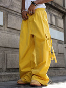 PAVTROS Calça Cargo Casual Masculina Sólida e Folgada, Para o Outono