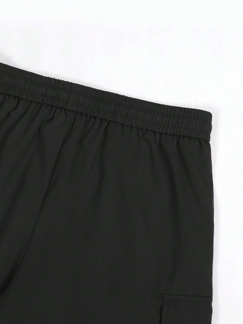 Manfinity Homme Shorts Utilitária Masculina com Vários Bolsos, Shorts Casual Versátil e na Moda