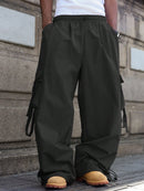 PAVTROS Calça Cargo Casual Masculina Sólida e Folgada, Para o Outono