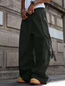 PAVTROS Calça Cargo Casual Masculina Sólida e Folgada, Para o Outono