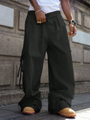 PAVTROS Calça Cargo Casual Masculina Sólida e Folgada, Para o Outono
