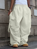 PAVTROS Calça Cargo Casual Masculina Sólida e Folgada, Para o Outono