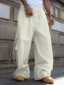 PAVTROS Calça Cargo Casual Masculina Sólida e Folgada, Para o Outono