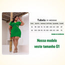 Vestido Feminino Plus Size Modelo Curto Verão Manga Princesa Romântico Primavera Verão Tecido Fresco e Confortável Tecido Duna Leve Tamanhos G1 e G2