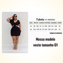 Vestido Feminino Plus Size Modelo Curto Verão Manga Princesa Romântico Primavera Verão Tecido Fresco e Confortável Tecido Duna Leve Tamanhos G1 e G2