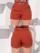 Vendedor IndicadoShort Alfaiataria Feminino Com Cinto E Bolso Cinto Finho