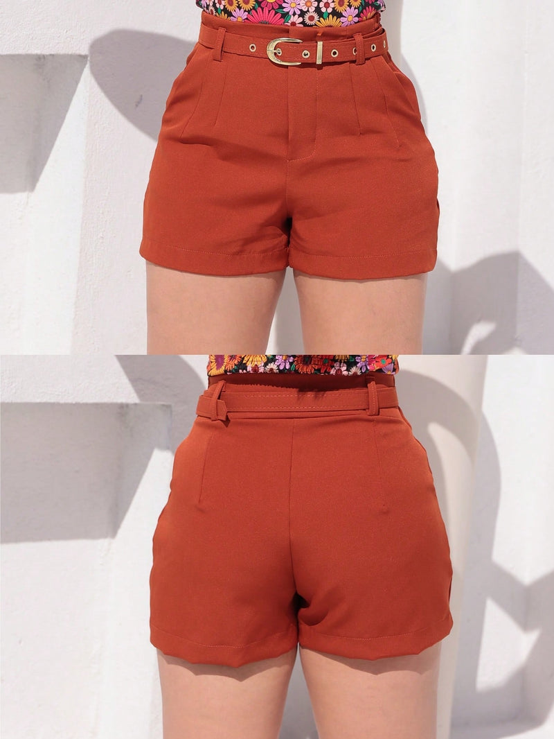 Vendedor IndicadoShort Alfaiataria Feminino Com Cinto E Bolso Cinto Finho