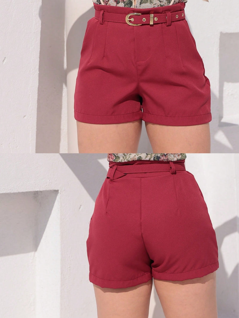 Vendedor IndicadoShort Alfaiataria Feminino Com Cinto E Bolso Cinto Finho