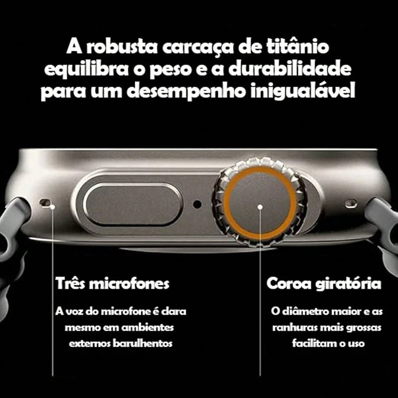 2025 Novo Relógio Smartwatch T800 Ultra Esportivo Impermeável Bluetooth 8 Série 2 Pulseira Silicone