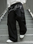 PAVTROS Calça Cargo Casual Masculina Sólida e Folgada, Para o Outono