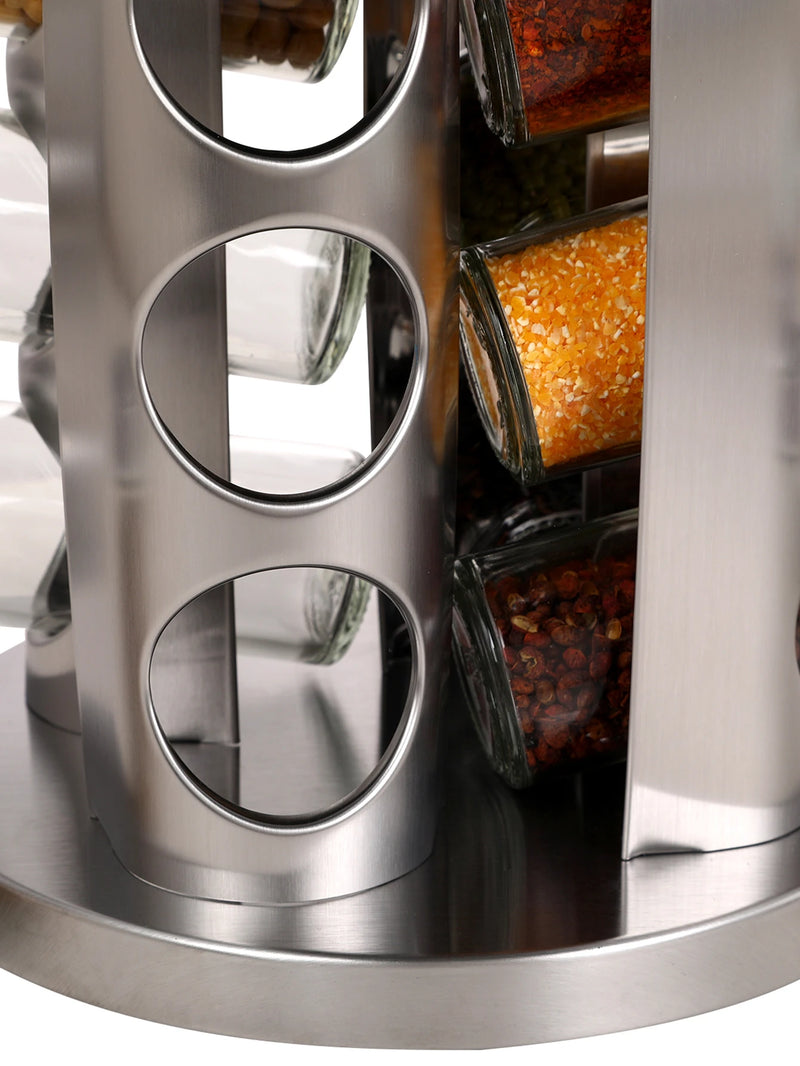 Vendedor IndicadoPorta Tempero Condimento Prata Giratório 12.Potes