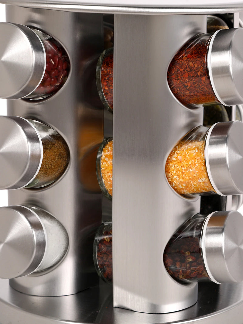 Vendedor IndicadoPorta Tempero Condimento Prata Giratório 12.Potes