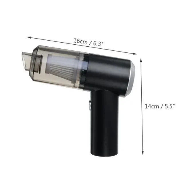 Mini Aspirador de Pó Portátil Recarregável Profissional Sem Fio de Limpeza Automotivo Carro 3 em 1 Sopro Faz Vácuo Potente e..