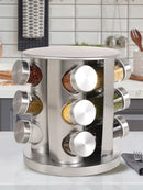 Vendedor IndicadoPorta Tempero Condimento Prata Giratório 12.Potes