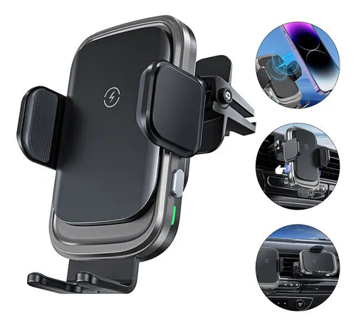 Suporte Carregador Celular 15w Por Indução Sem Fio Wireless Cor Preto