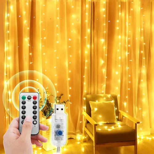 Cortina Luz 300 Leds 3x3 Metros Casamento Eventos Decoração