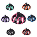 Colete ajustável HP199--1pc para cães e gatos, tecido de malha preto e respirável com cobertura de borda colorida.