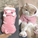 Roupas engraçadas para animais de estimação fantasia de cachorro quente de lã coral dinossauro bonito cosplay de vaca tigre para cães pequenos e médios acessórios para animais de estimação