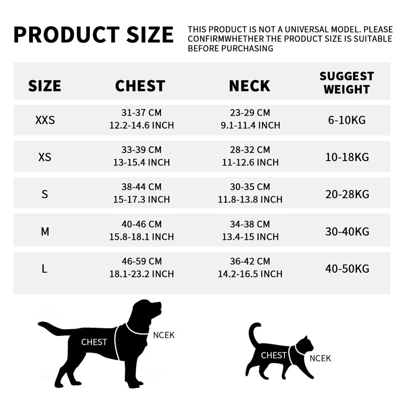 Colete ajustável HP199--1pc para cães e gatos, tecido de malha preto e respirável com cobertura de borda colorida.