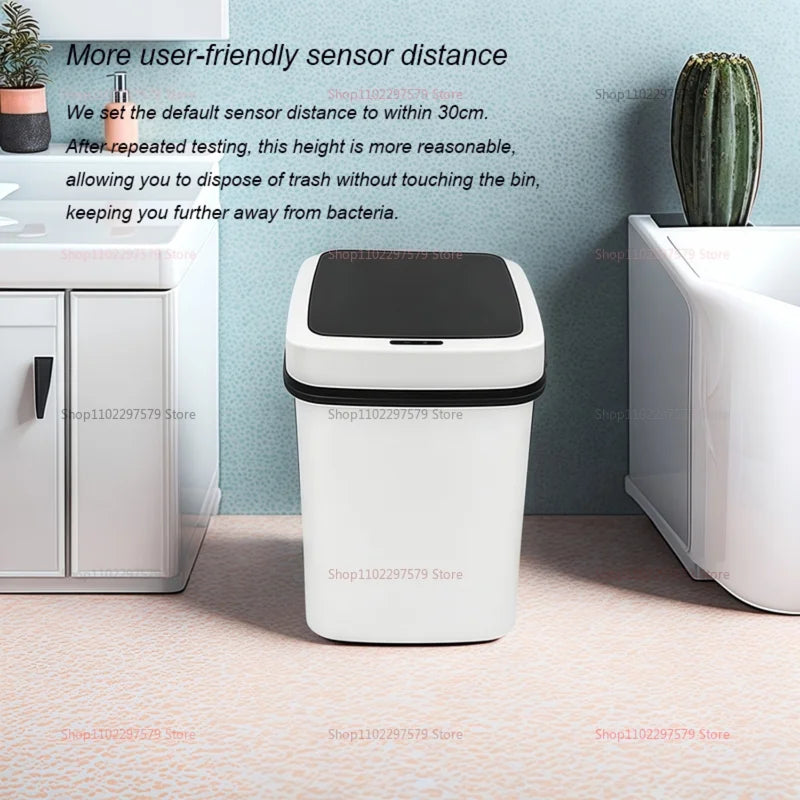 2025 nova lata de lixo inteligente touchless 13l sensor automático cozinha banheiro à prova dwaterproof água lixeira para sala estar quarto banheiro
