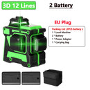 Ferramenta de nível a laser 3d/4d 12/16 linhas verticais horizontais com 1.2m 3 alturas barra de extensão de liga ajustável suporte de tripé