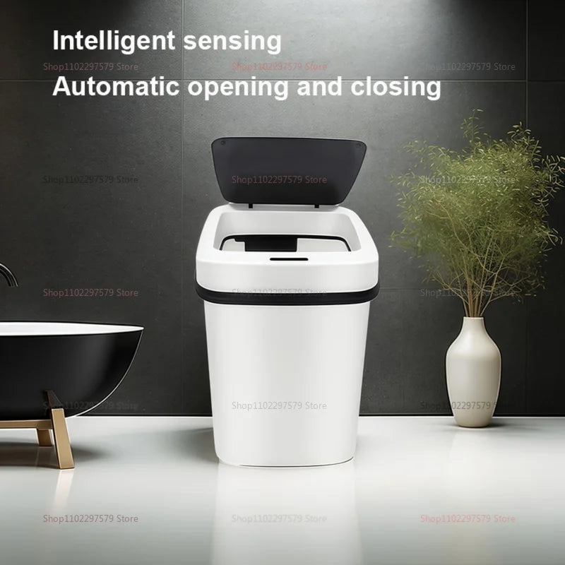 2025 nova lata de lixo inteligente touchless 13l sensor automático cozinha banheiro à prova dwaterproof água lixeira para sala estar quarto banheiro