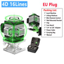 Ferramenta de nível a laser 3d/4d 12/16 linhas verticais horizontais com 1.2m 3 alturas barra de extensão de liga ajustável suporte de tripé