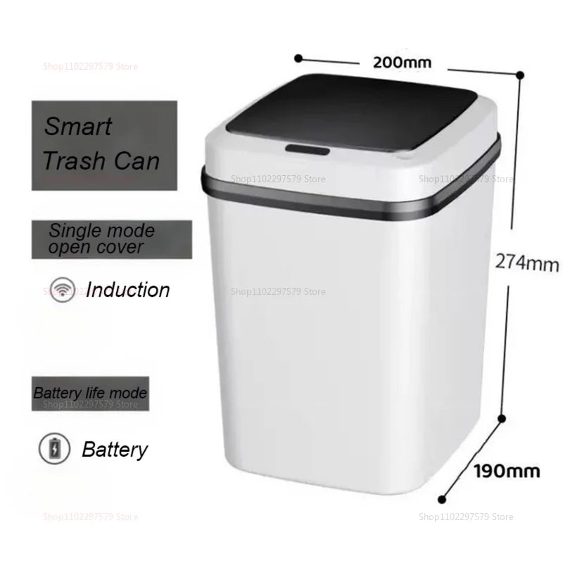 2025 nova lata de lixo inteligente touchless 13l sensor automático cozinha banheiro à prova dwaterproof água lixeira para sala estar quarto banheiro